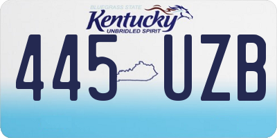 KY license plate 445UZB