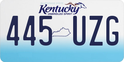 KY license plate 445UZG