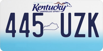 KY license plate 445UZK