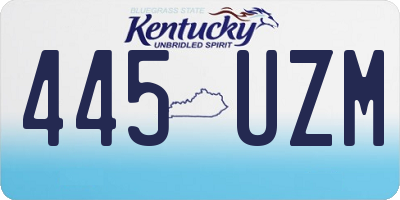 KY license plate 445UZM