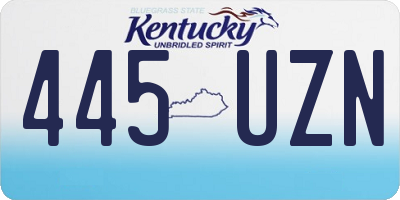 KY license plate 445UZN