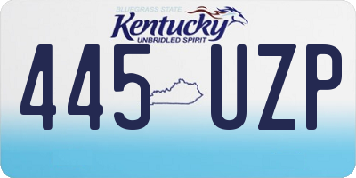 KY license plate 445UZP