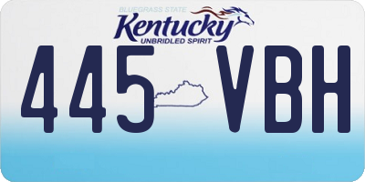 KY license plate 445VBH