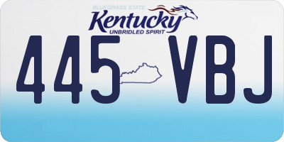 KY license plate 445VBJ