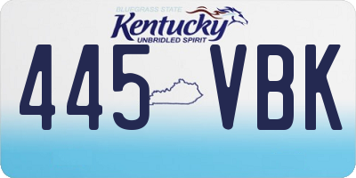 KY license plate 445VBK