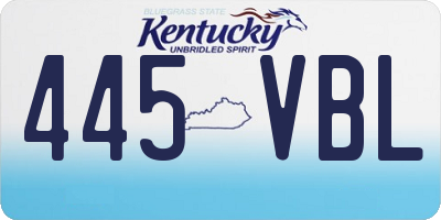 KY license plate 445VBL