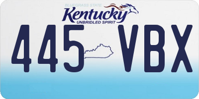 KY license plate 445VBX