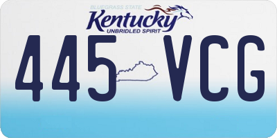 KY license plate 445VCG