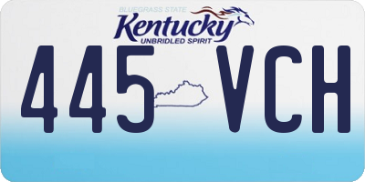 KY license plate 445VCH