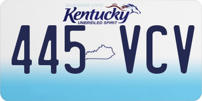 KY license plate 445VCV