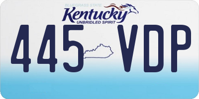 KY license plate 445VDP