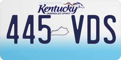 KY license plate 445VDS