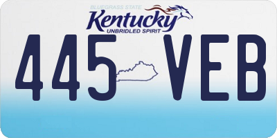 KY license plate 445VEB