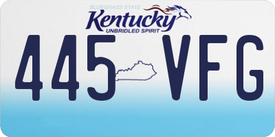 KY license plate 445VFG