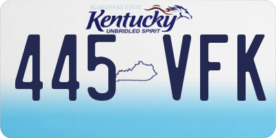 KY license plate 445VFK