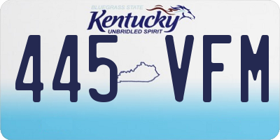 KY license plate 445VFM