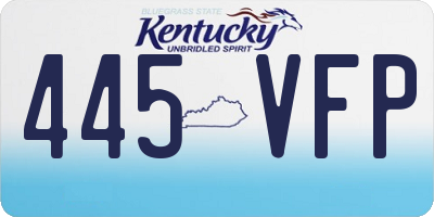 KY license plate 445VFP