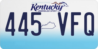 KY license plate 445VFQ