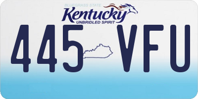 KY license plate 445VFU