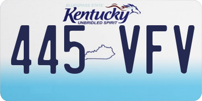 KY license plate 445VFV