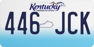 KY license plate 446JCK