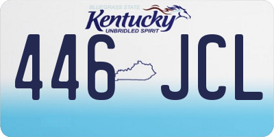 KY license plate 446JCL