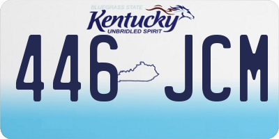 KY license plate 446JCM