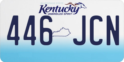 KY license plate 446JCN