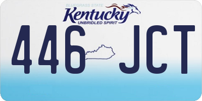 KY license plate 446JCT