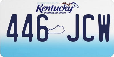 KY license plate 446JCW