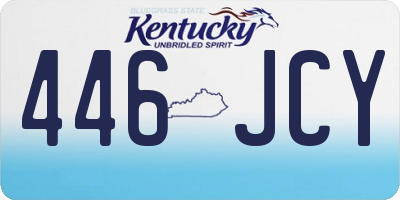 KY license plate 446JCY