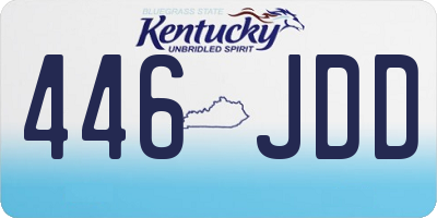 KY license plate 446JDD