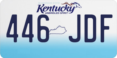 KY license plate 446JDF