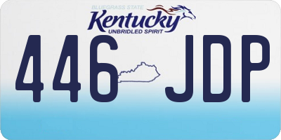 KY license plate 446JDP