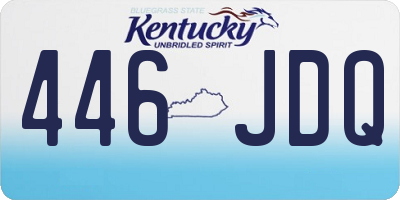 KY license plate 446JDQ