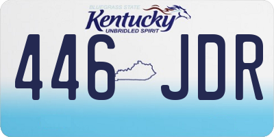KY license plate 446JDR