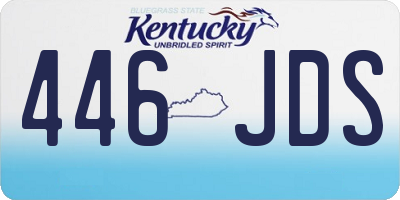 KY license plate 446JDS