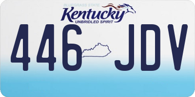 KY license plate 446JDV