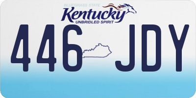 KY license plate 446JDY