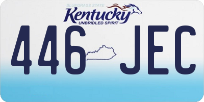 KY license plate 446JEC