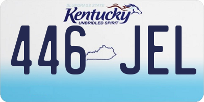 KY license plate 446JEL