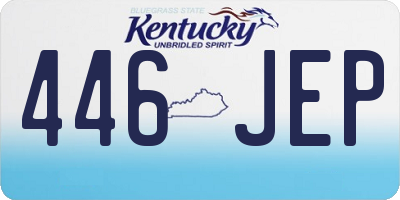 KY license plate 446JEP