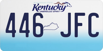 KY license plate 446JFC