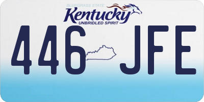 KY license plate 446JFE