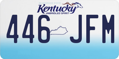 KY license plate 446JFM