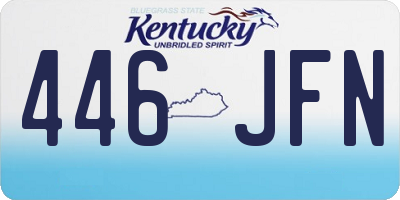 KY license plate 446JFN