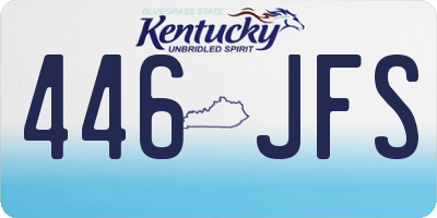 KY license plate 446JFS
