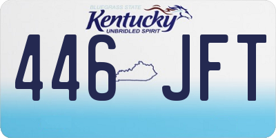 KY license plate 446JFT