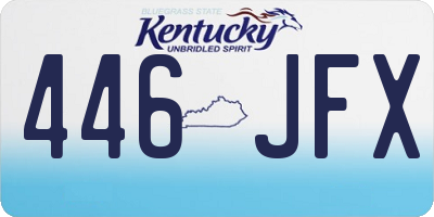 KY license plate 446JFX