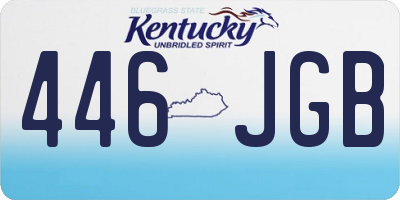 KY license plate 446JGB